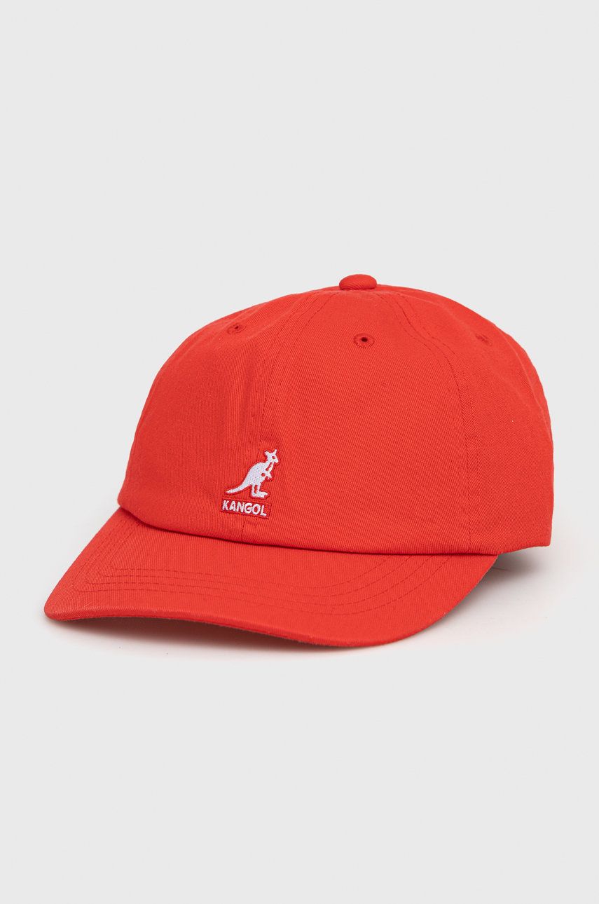 Kangol șapcă din bumbac culoarea rosu, cu imprimeu Accesorii