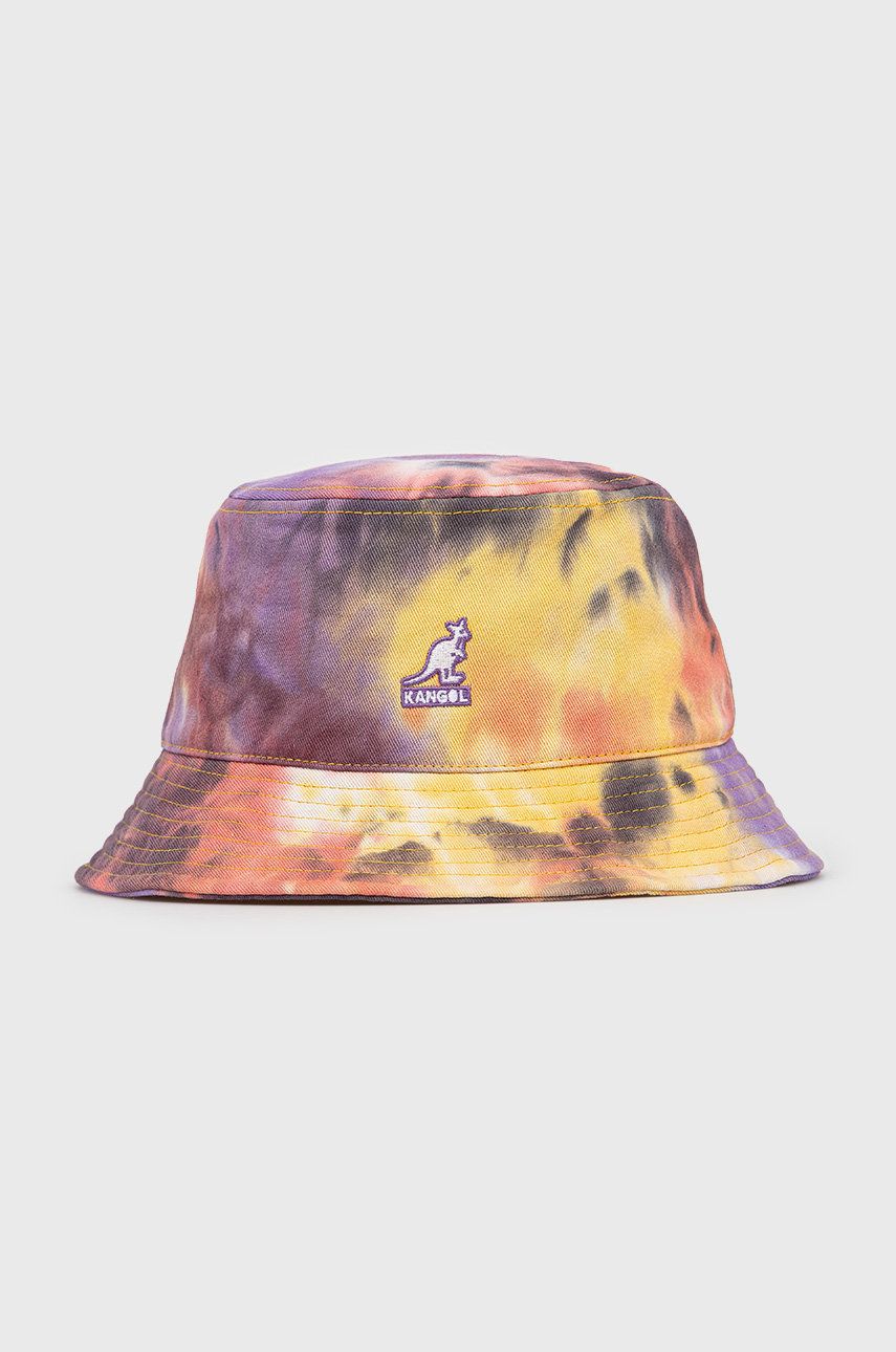 Kangol kapelusz bawełniany kolor fioletowy bawełniany