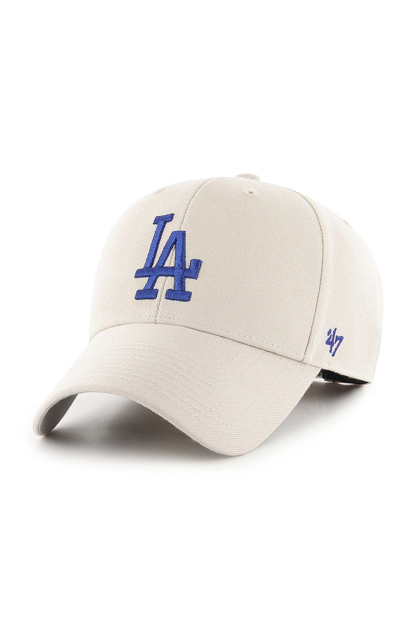 47brand czapka Los Angeles Dodgers kolor różowy z aplikacją