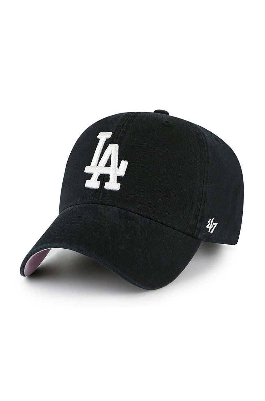47brand czapka Los Angeles Dodgers kolor czarny z aplikacją