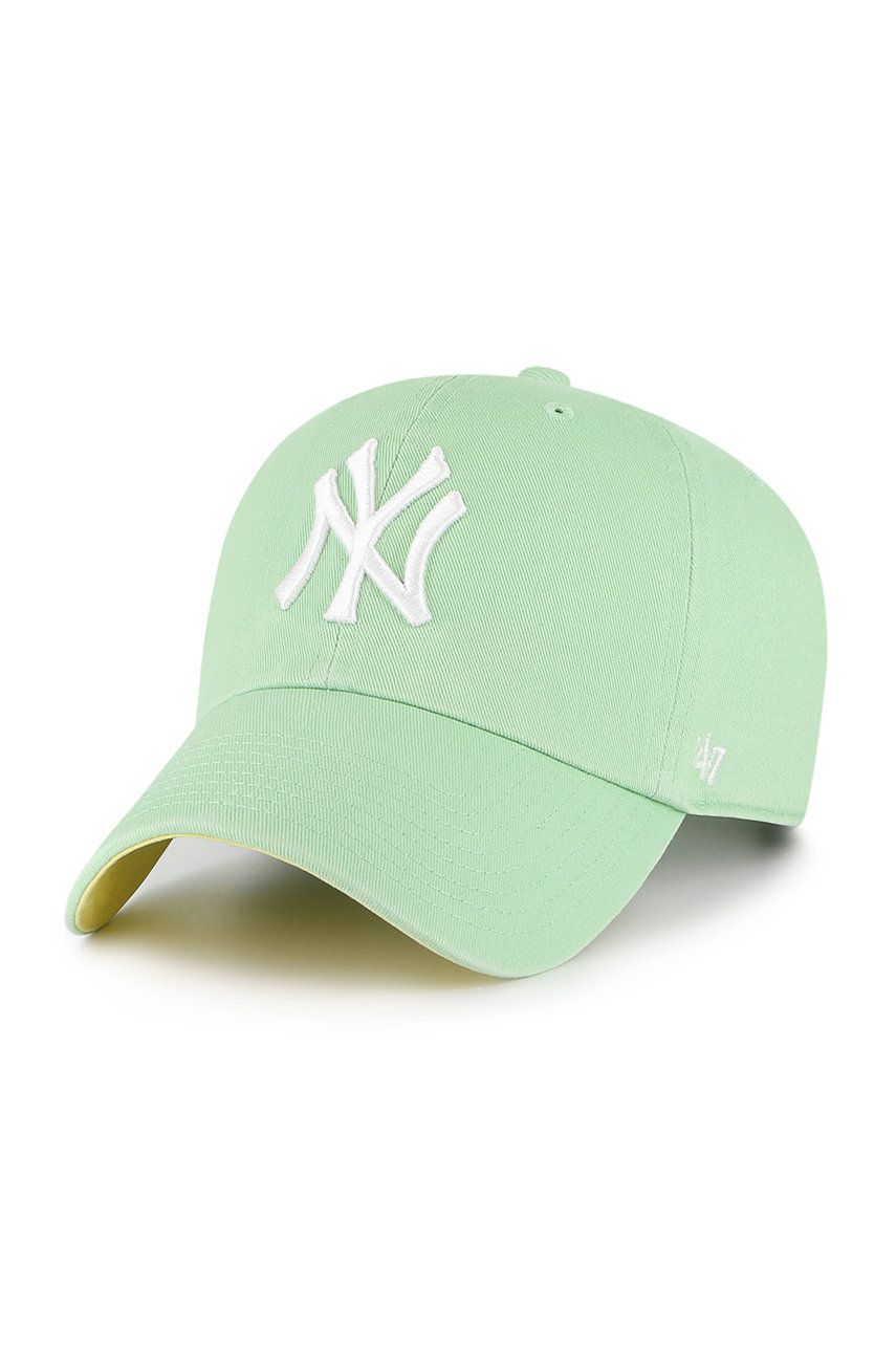 Čepice 47brand Los Angeles Dodgers MLB New York Yankees zelená barva, s aplikací