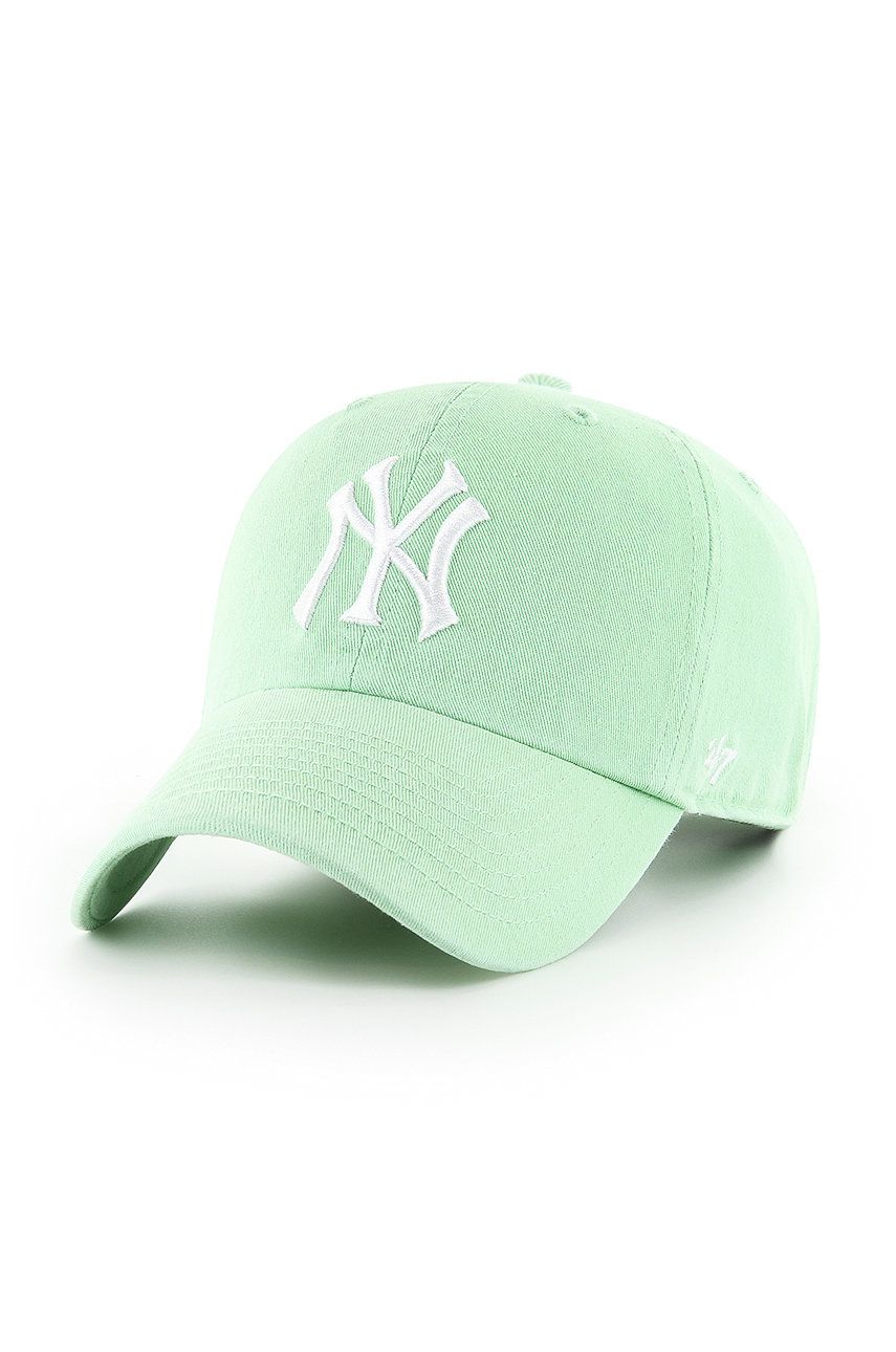 47brand șapcă New York Yankees culoarea verde, cu imprimeu 47brand imagine megaplaza.ro