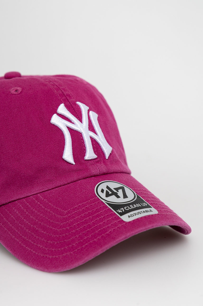 

Кепка 47brand New York Yankees цвет розовый с аппликацией
