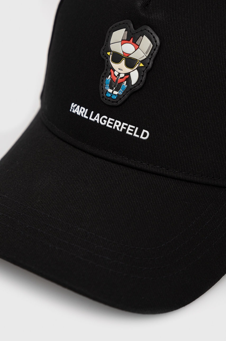 

Хлопковая кепка Karl Lagerfeld цвет чёрный