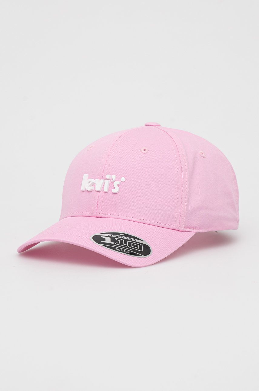 Levi's șapcă culoarea roz, cu imprimeu D7076.0005-82