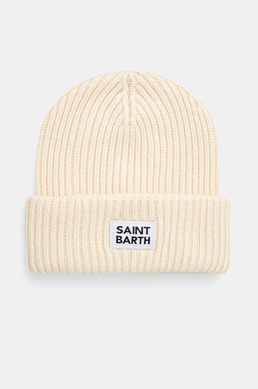 MC2 Saint Barth caciula din amestec de lana culoarea bej, din tricot gros MC2 Saint Barth caciula din amestec de lana culoarea bej, din tricot gros