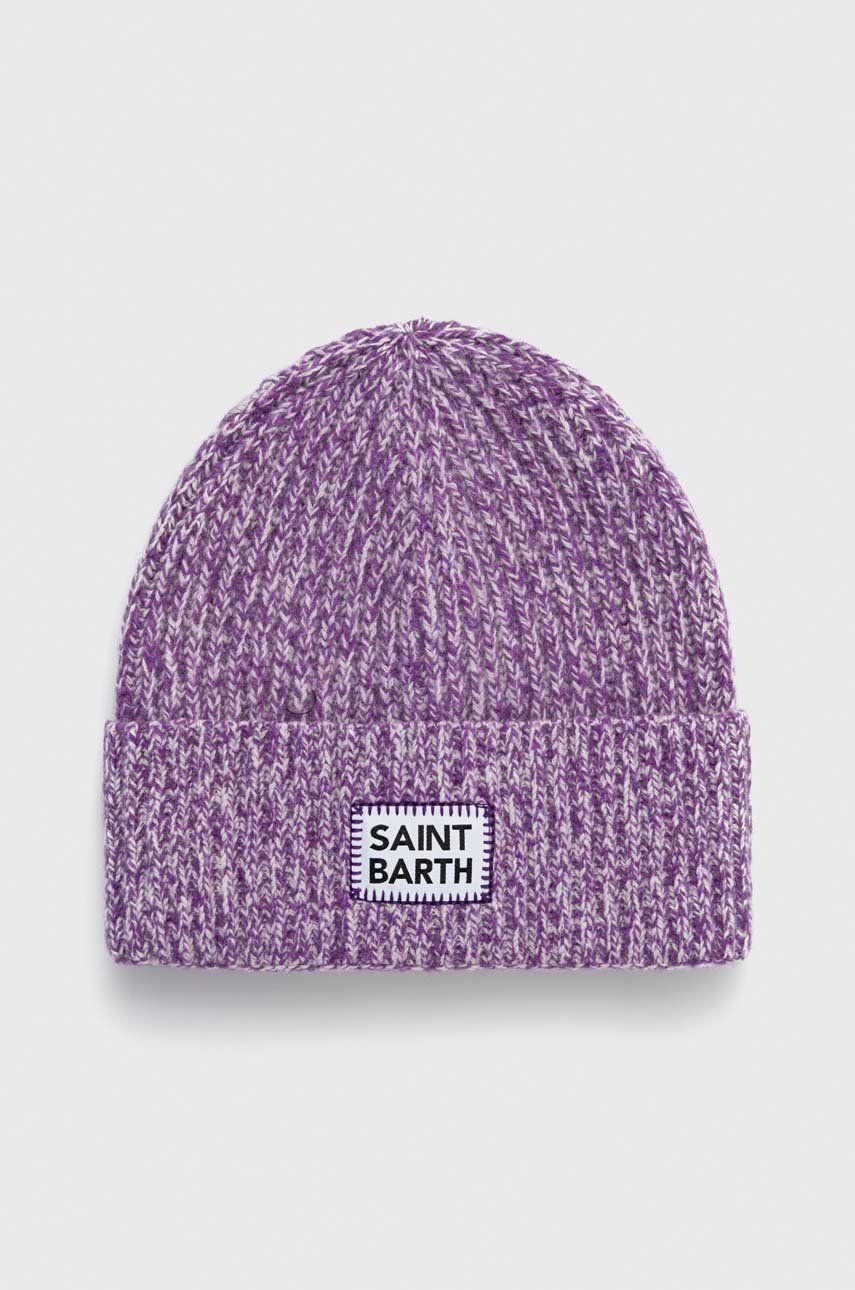 Čepice MC2 Saint Barth fialová barva, z husté pleteniny - fialová -  70% Vlna