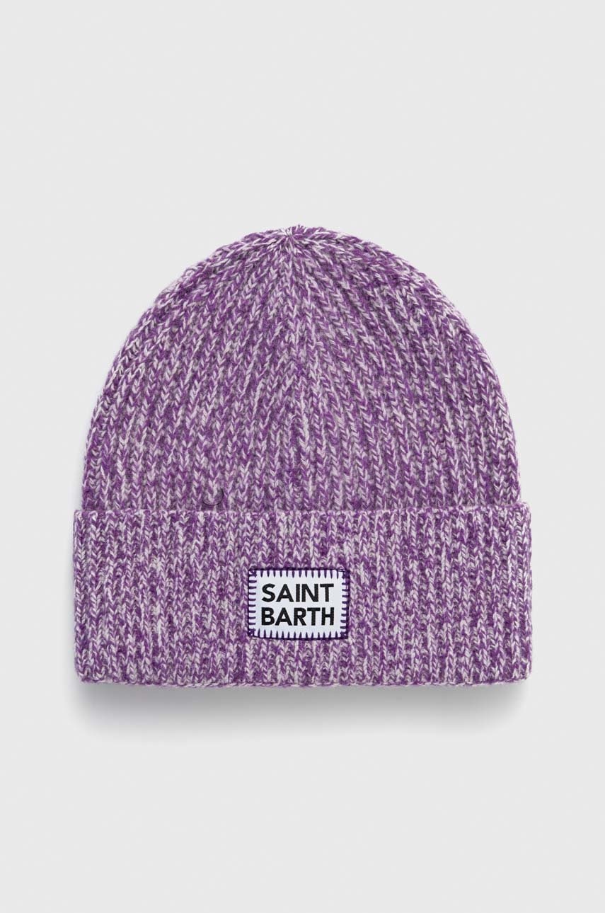 MC2 Saint Barth caciula de lana culoarea violet, de lana, din tricot gros