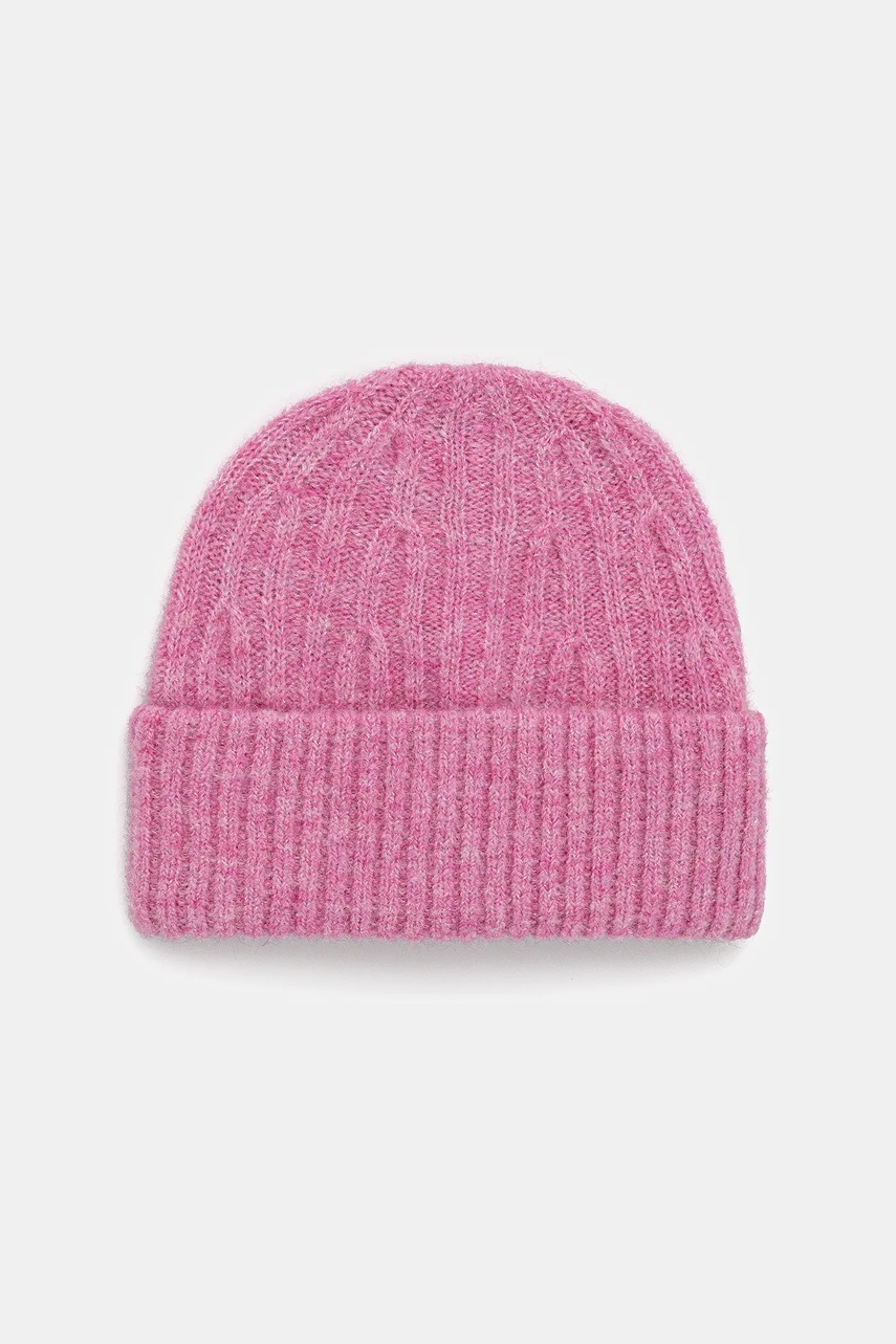 American Vintage căciulă din amestec de lână Bonnet culoarea bej, din tesatura uni, EAST22A
