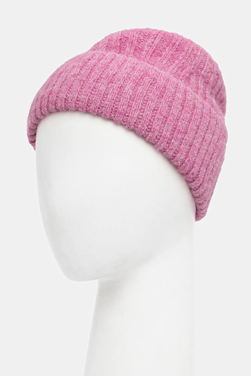 Шапка с примесью шерсти American Vintage Bonnet цвет бежевый из тонкого трикотажа EAST22A Шапка с примесью шерсти American Vintage Bonnet цвет бежевый из тонкого трикотажа EAST22A