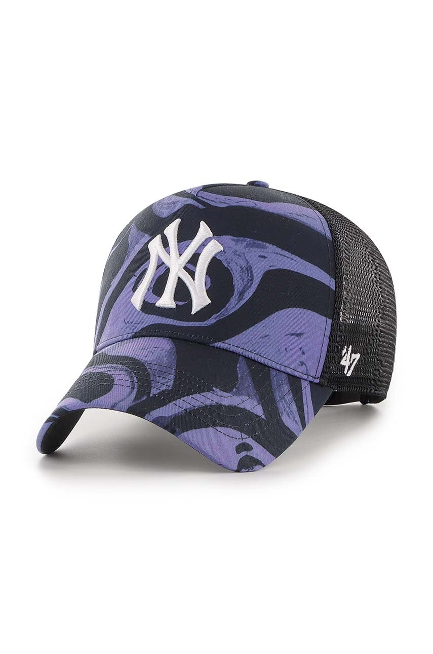 47 brand sapca MLB New York Yankees culoarea violet, modelator, B-ENLDT17PTP-PP 47 brand sapca MLB New York Yankees culoarea violet, modelator, B-ENLDT17PTP-PP