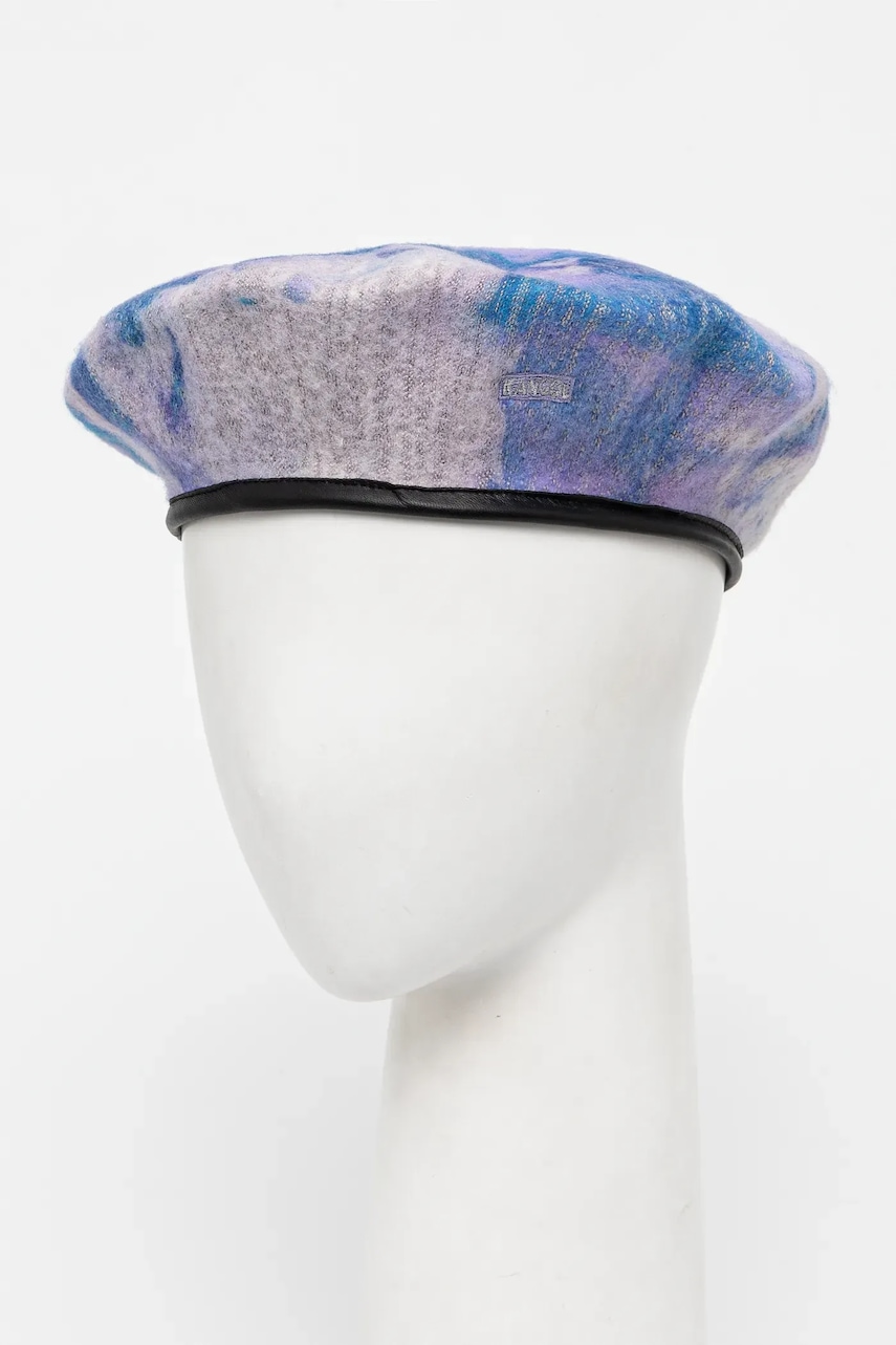 Kangol beret wełniany HEATHERED TIE DYE kolor fioletowy wełniany K3711.GS401