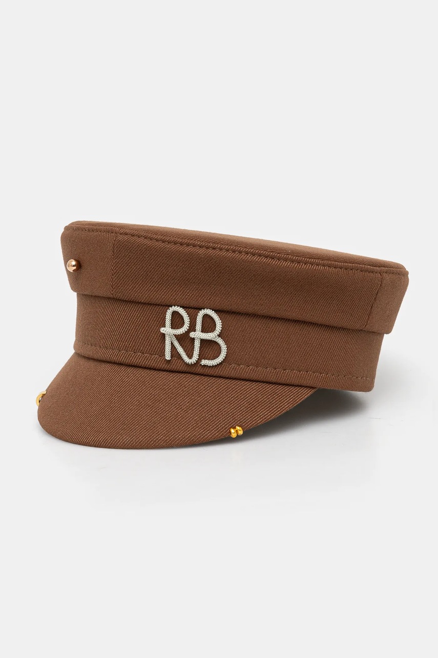 Κασκέτα Ruslan Baginskiy χρώμα: καφέ, KPC09-CA-PRS-SIRB φωτογραφία