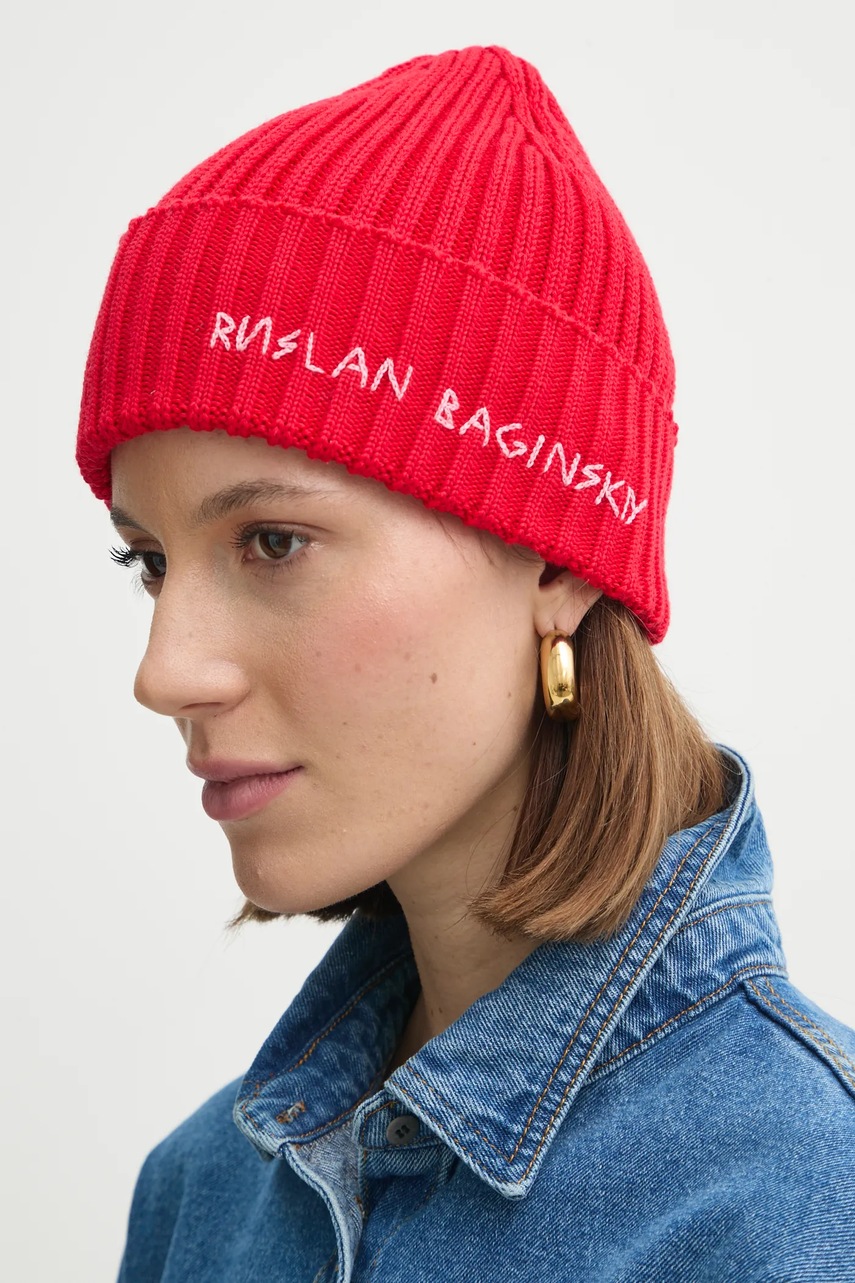 Ruslan Baginskiy caciula de lana culoarea rosu, de lana, BN034/039-MWA-RU