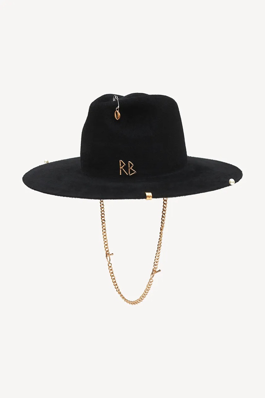 Καπέλο Ruslan Baginskiy χρώμα: μαύρο, FDR033-F-PRS-CHA-GRB φωτογραφία