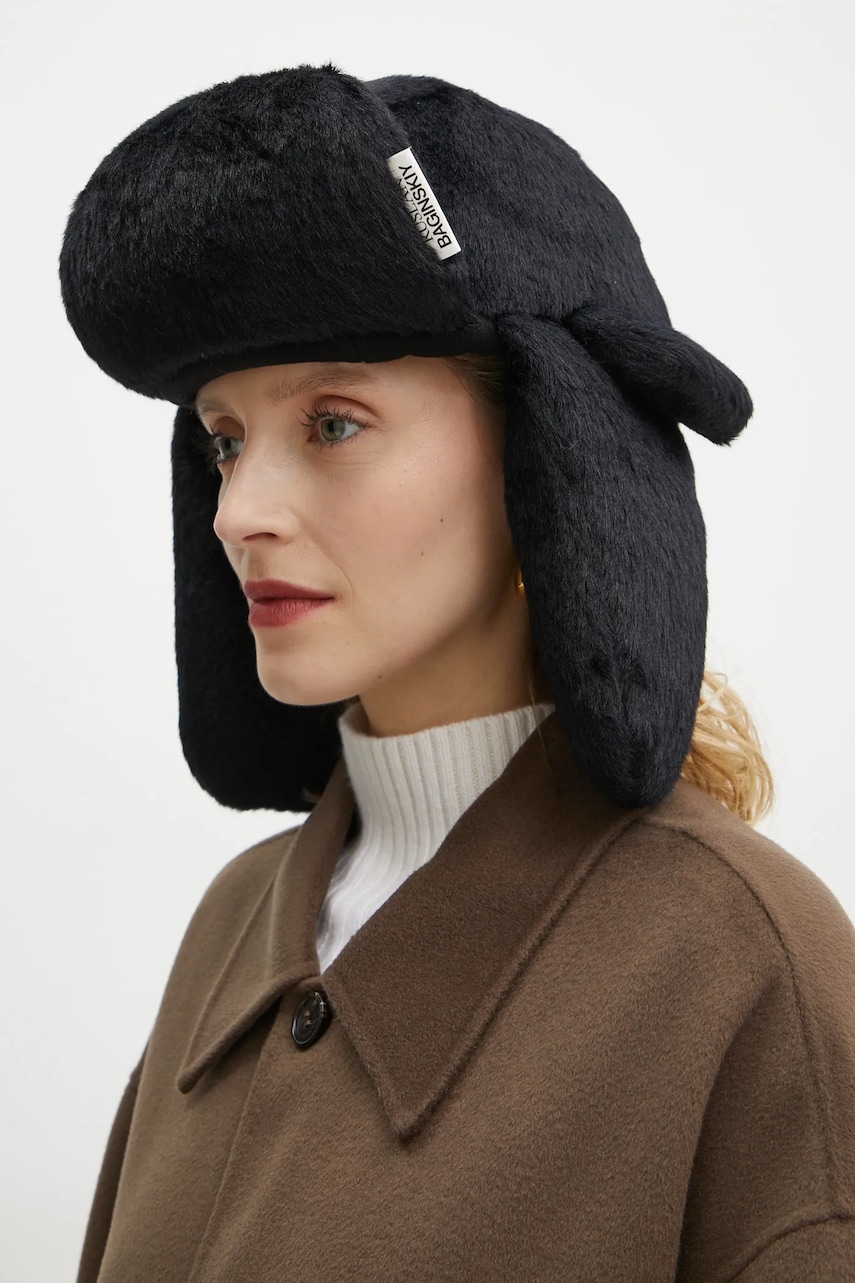Ruslan Baginskiy caciula culoarea negru, din tricot gros, AVIH033-P-FF-FLT Ruslan Baginskiy caciula culoarea negru, din tricot gros, AVIH033-P-FF-FLT