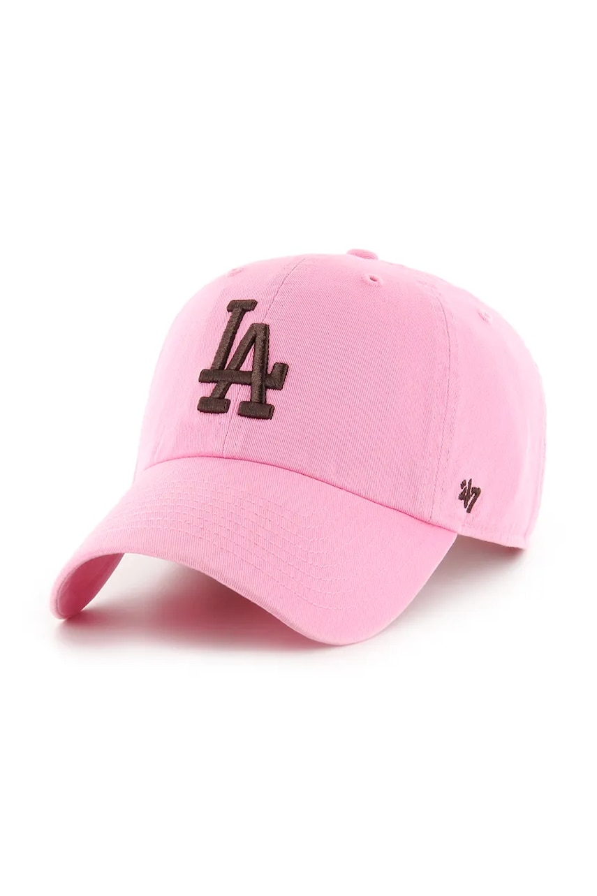 47 brand șapcă de baseball din bumbac MLB Los Angeles Dodgers culoarea roz, neted, B-RGW12GWS-RSC 47 brand șapcă de baseball din bumbac MLB Los Angeles Dodgers culoarea roz, neted, B-RGW12GWS-RSC