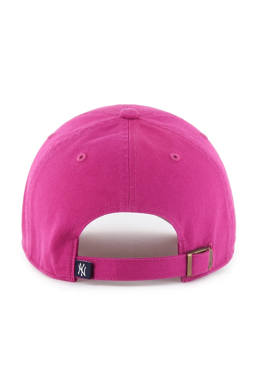 Хлопковая кепка 47 brand MLB New York Yankees цвет розовый однотонная B-RGW17GWS-OH Хлопковая кепка 47 brand MLB New York Yankees цвет розовый однотонная B-RGW17GWS-OH