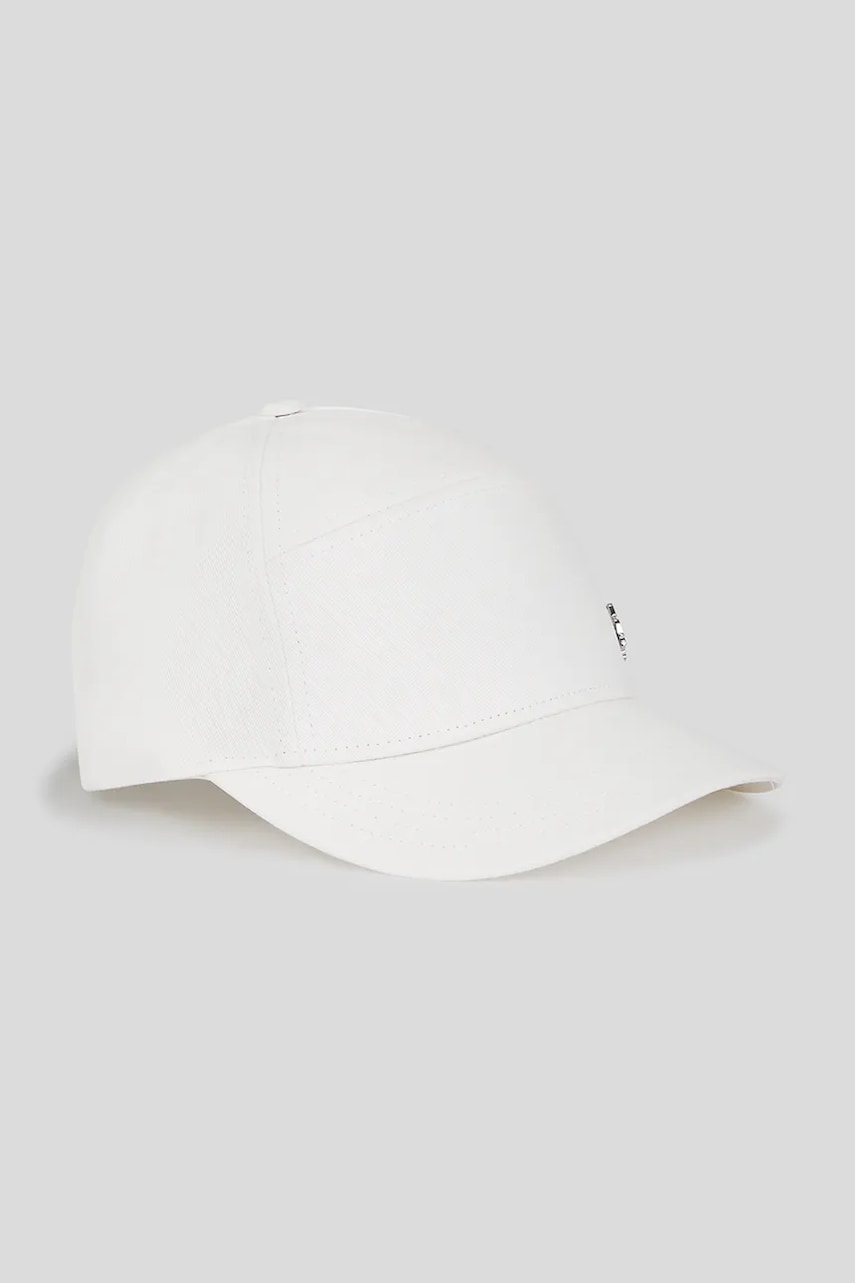 Karl Lagerfeld sapca de baseball din bumbac culoarea alb, uni, A3W33139