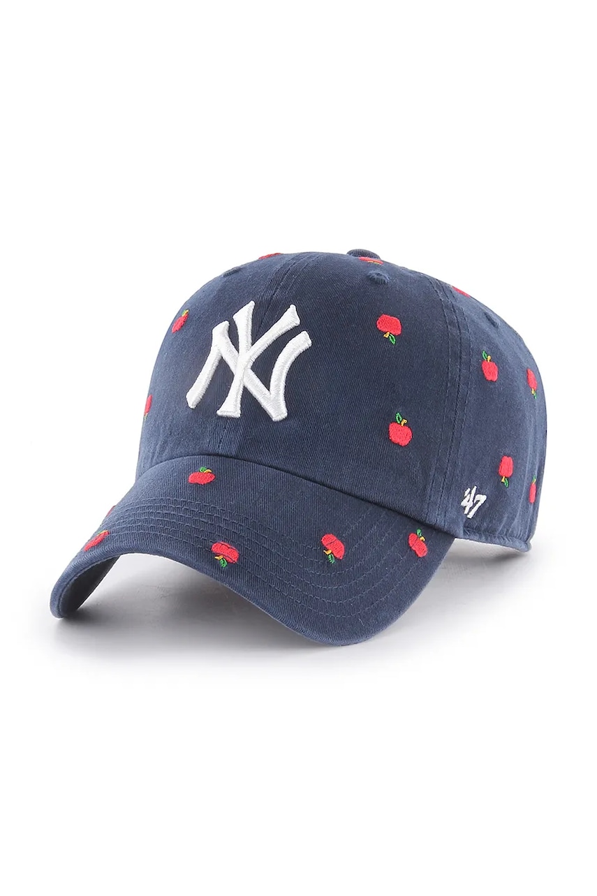 Levně Bavlněná baseballová čepice 47 brand MLB New York Yankees tmavomodrá barva, B-CNFTI17GWS-NYD