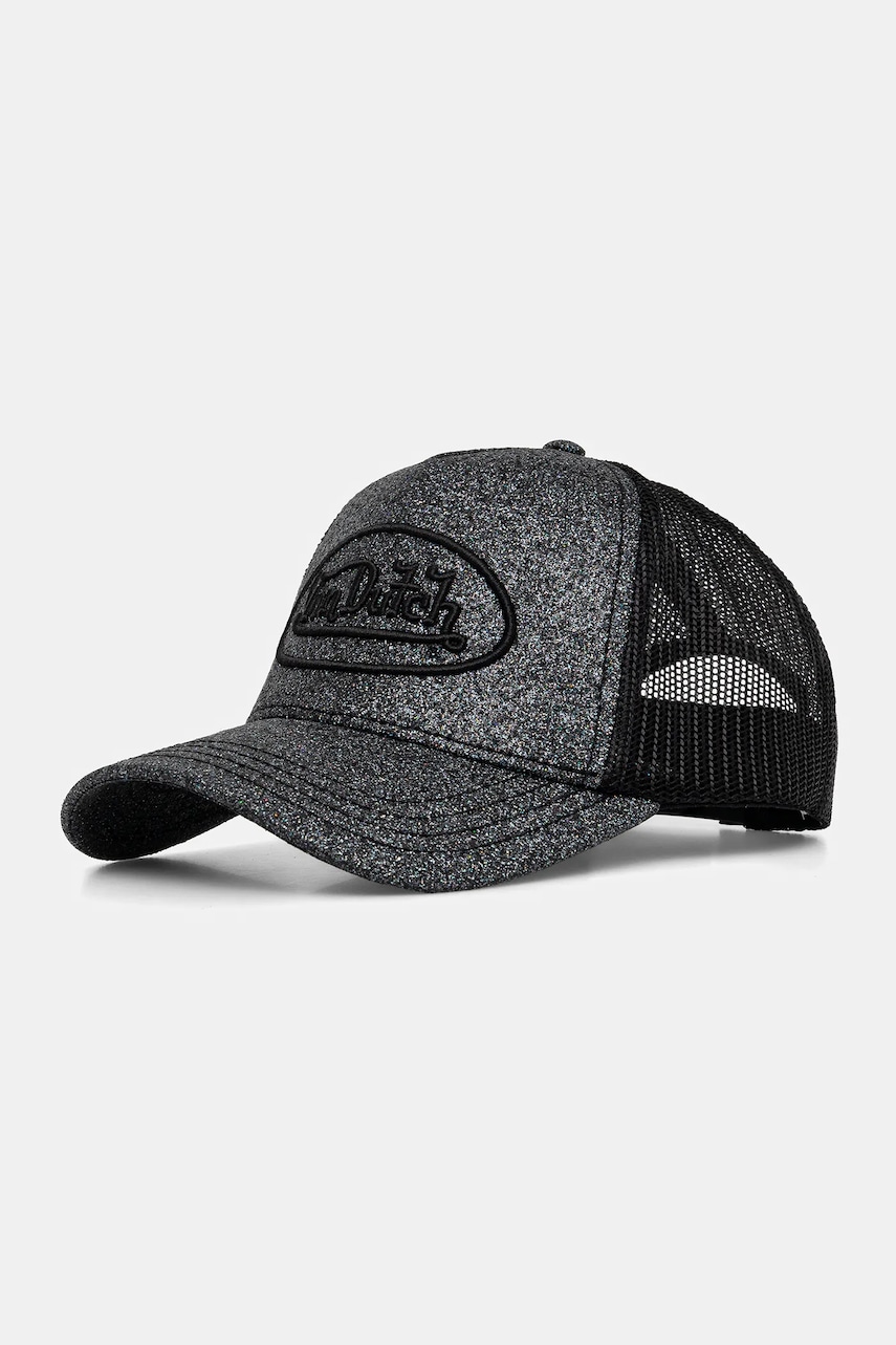 Von Dutch șapcă culoarea negru, VD.2.CB.GLITTER