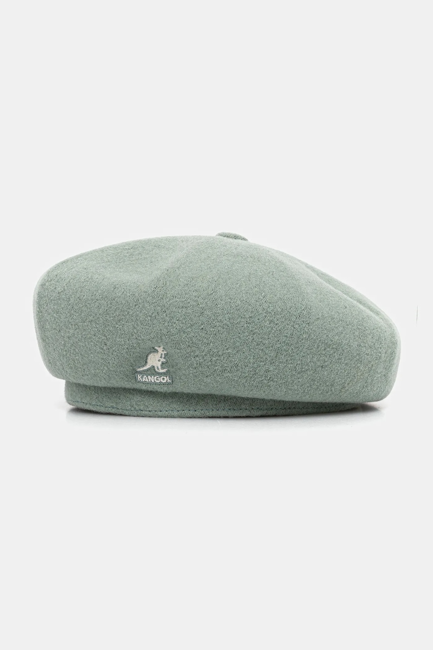 Levně Baret s vlnou Kangol WOOL JAX zelená barva, K3107ST.SG308