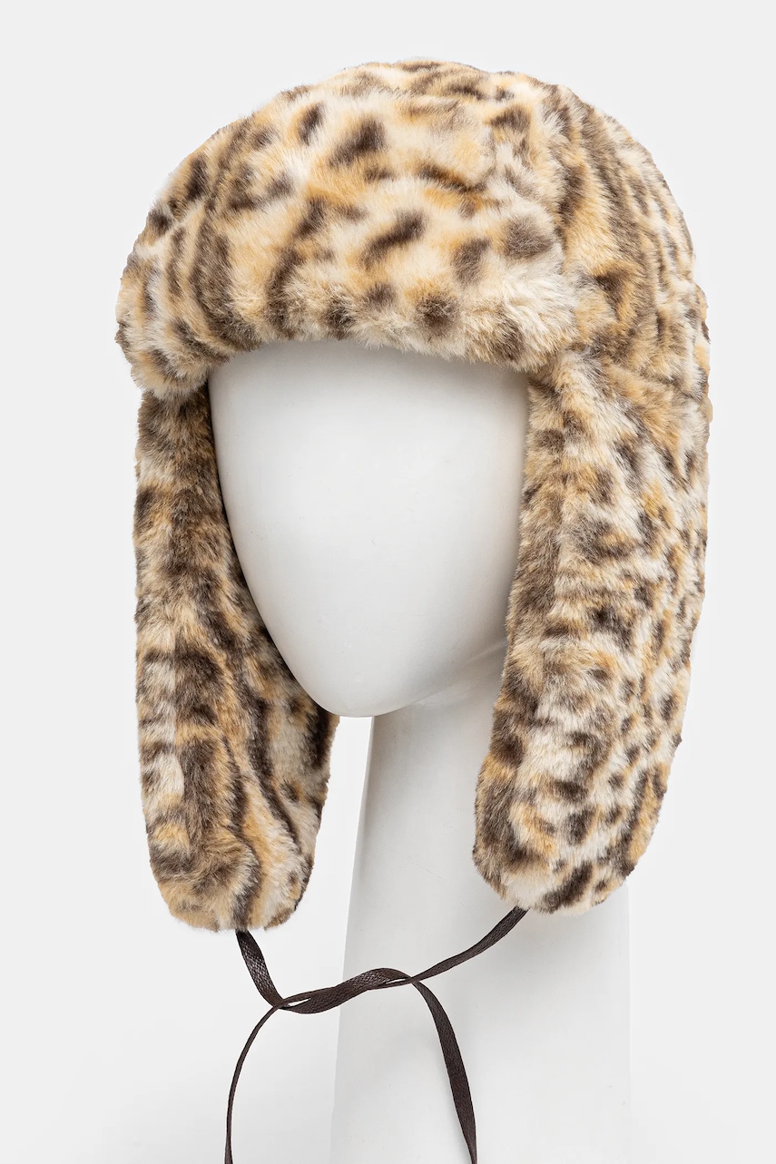 Kangol căciulă LEOPARD TRAPPER culoarea maro, K4266ST.SL156