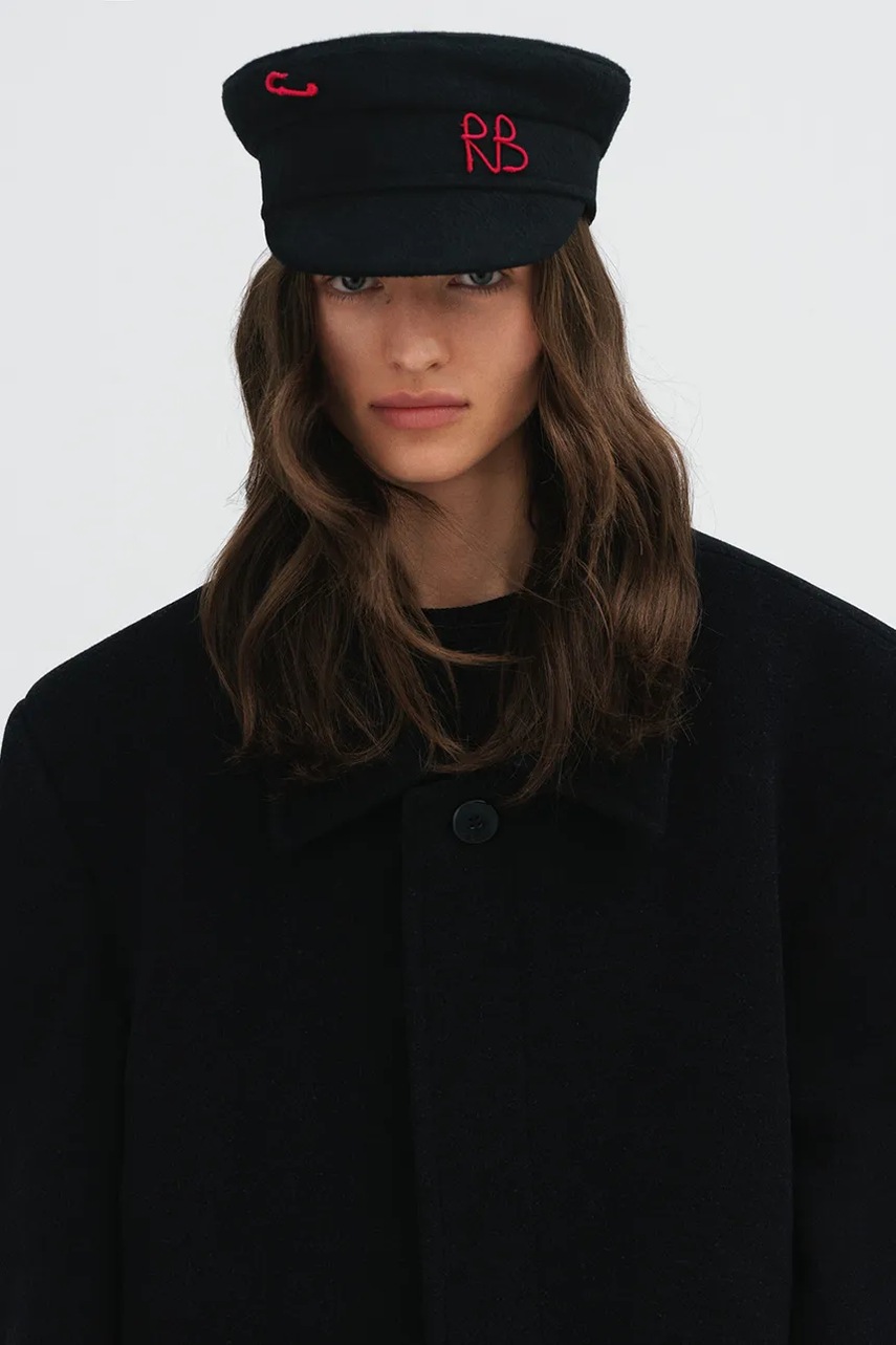 RUSLAN BAGINSKIY RUSLAN BAGINSKIY κασκέτο γυναικείο μάλλινο Safety-pin Baker Boy Cap - 5