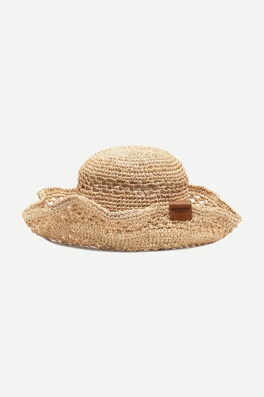 RUSLAN BAGINSKIY pălărie de paie pentru femei Bucket Hat
