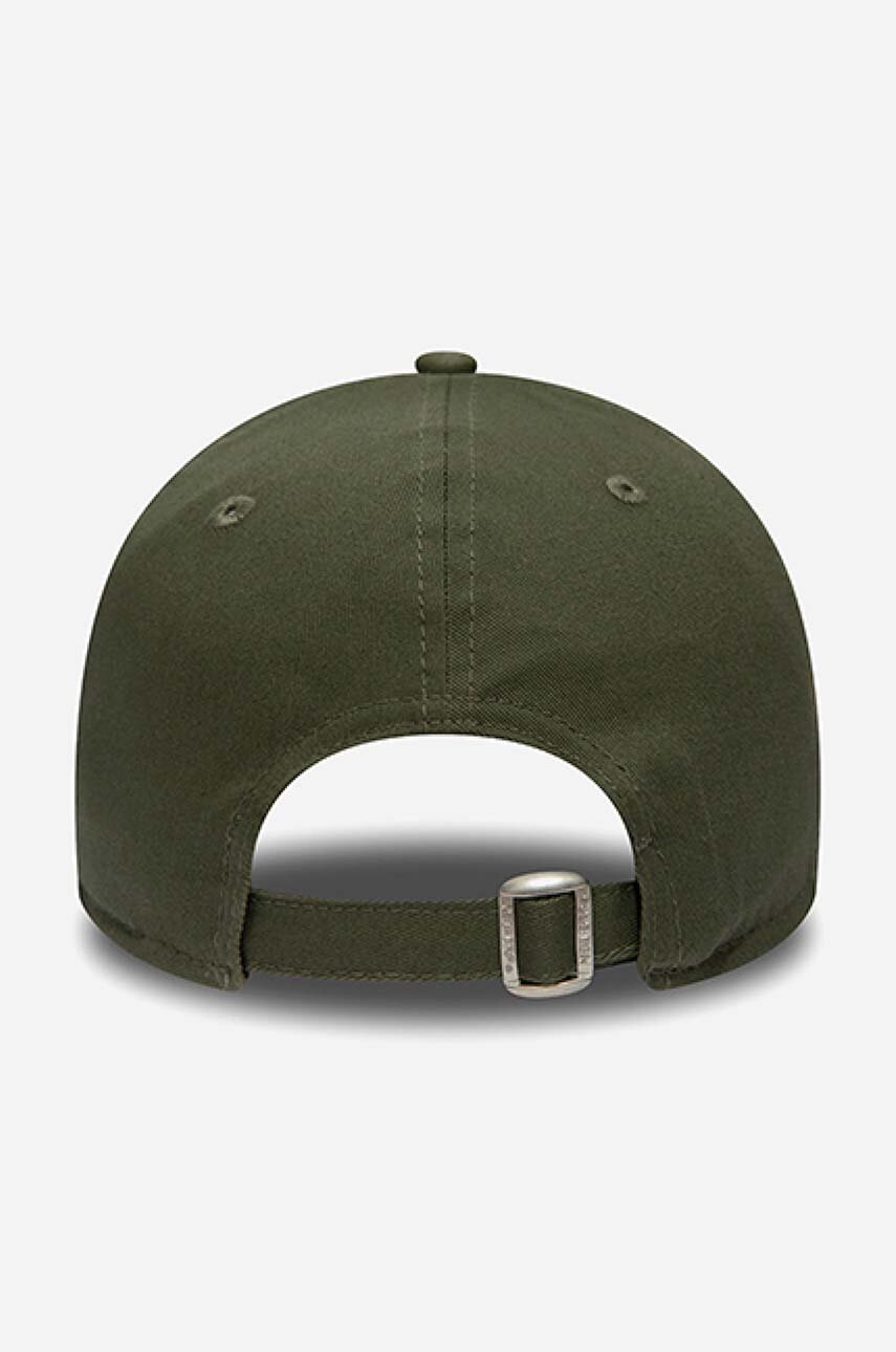Хлопковая кепка New Era цвет зелёный с аппликацией