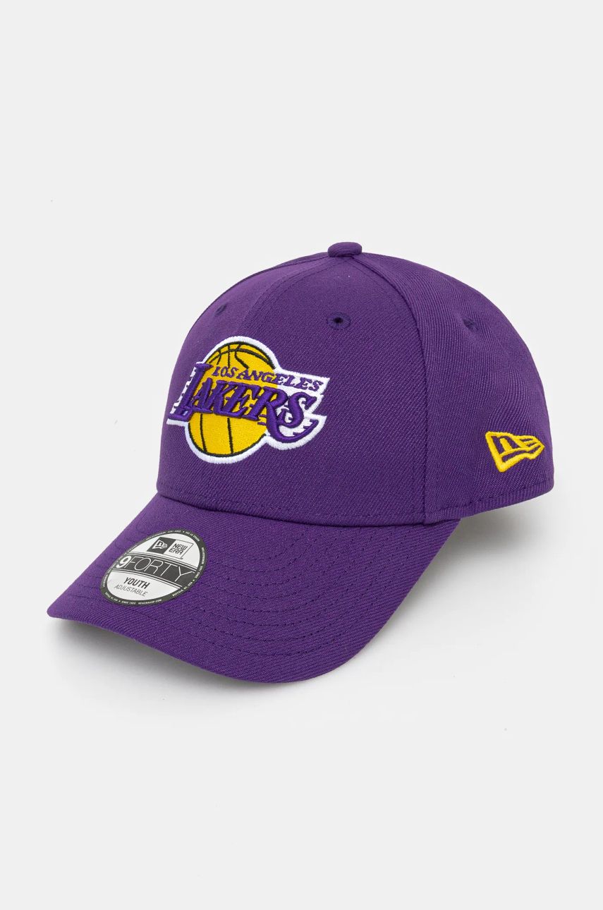 New Era șapcă de baseball pentru copii LOS ANGELES LAKERS culoarea violet, cu imprimeu, 11405635