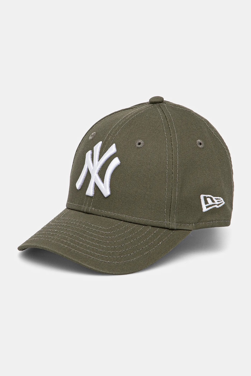 New Era șapcă din bumbac pentru copii NEW YORK YANKEES culoarea verde, cu imprimeu, 12745559