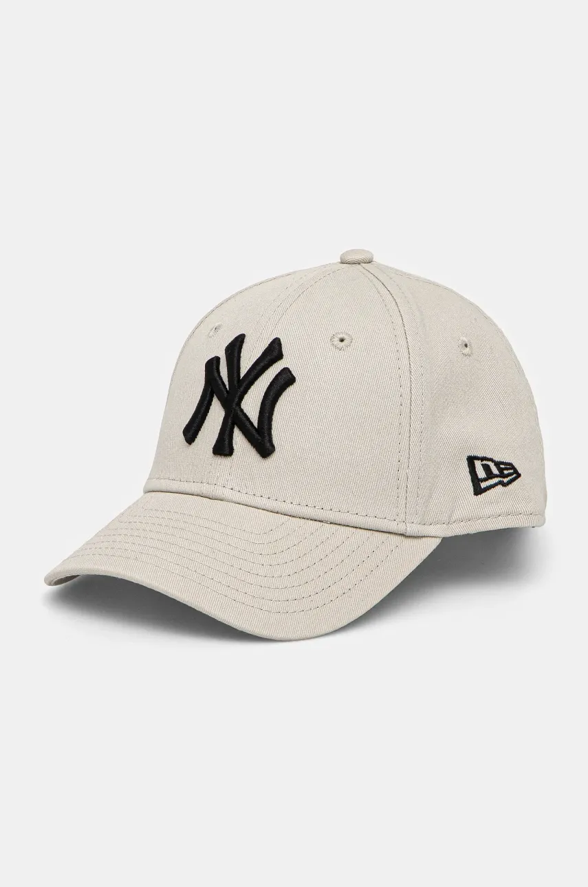 New Era șapcă din bumbac pentru copii NEW YORK YANKEES culoarea bej, cu imprimeu, 12745557