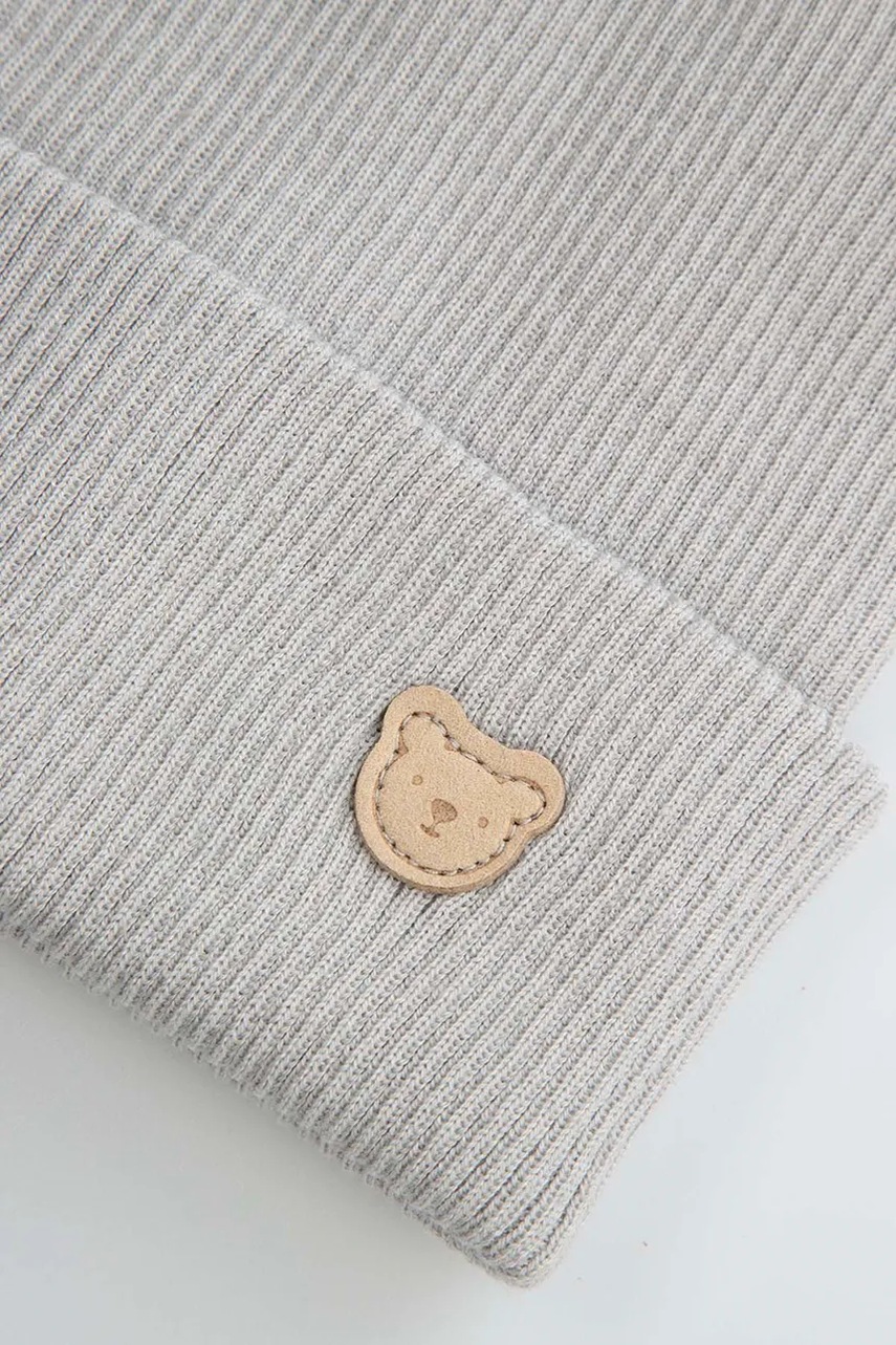 Детская шапка Coccodrillo цвет серый BASIC ACCESSORIES