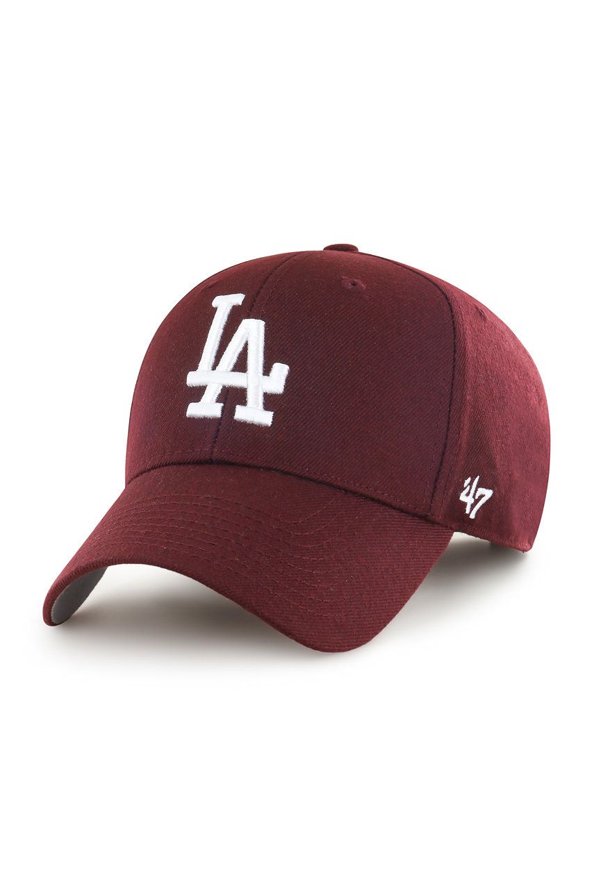Čepice 47brand MLB Los Angeles Dodgers červená barva, s aplikací - červená -  100% Bavlna