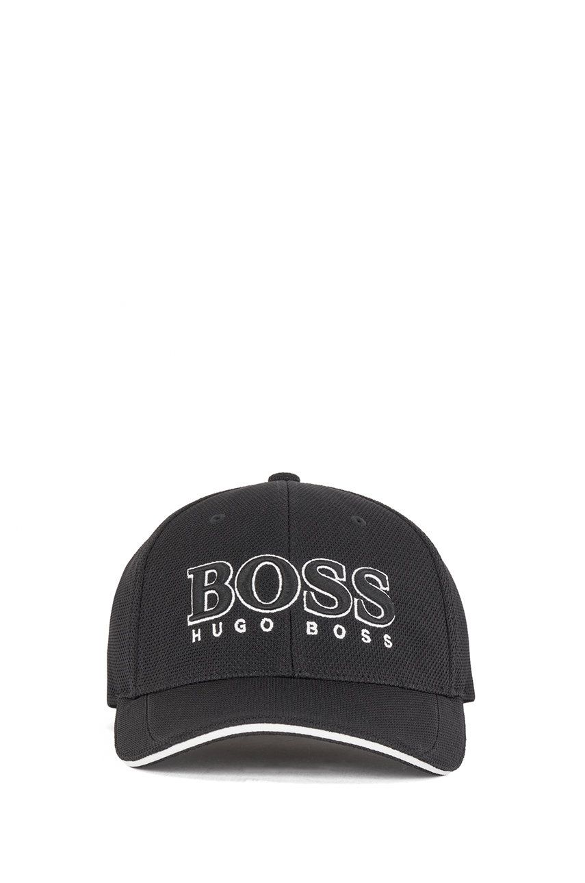 Boss șapcă Culoarea Negru, Cu Imprimeu