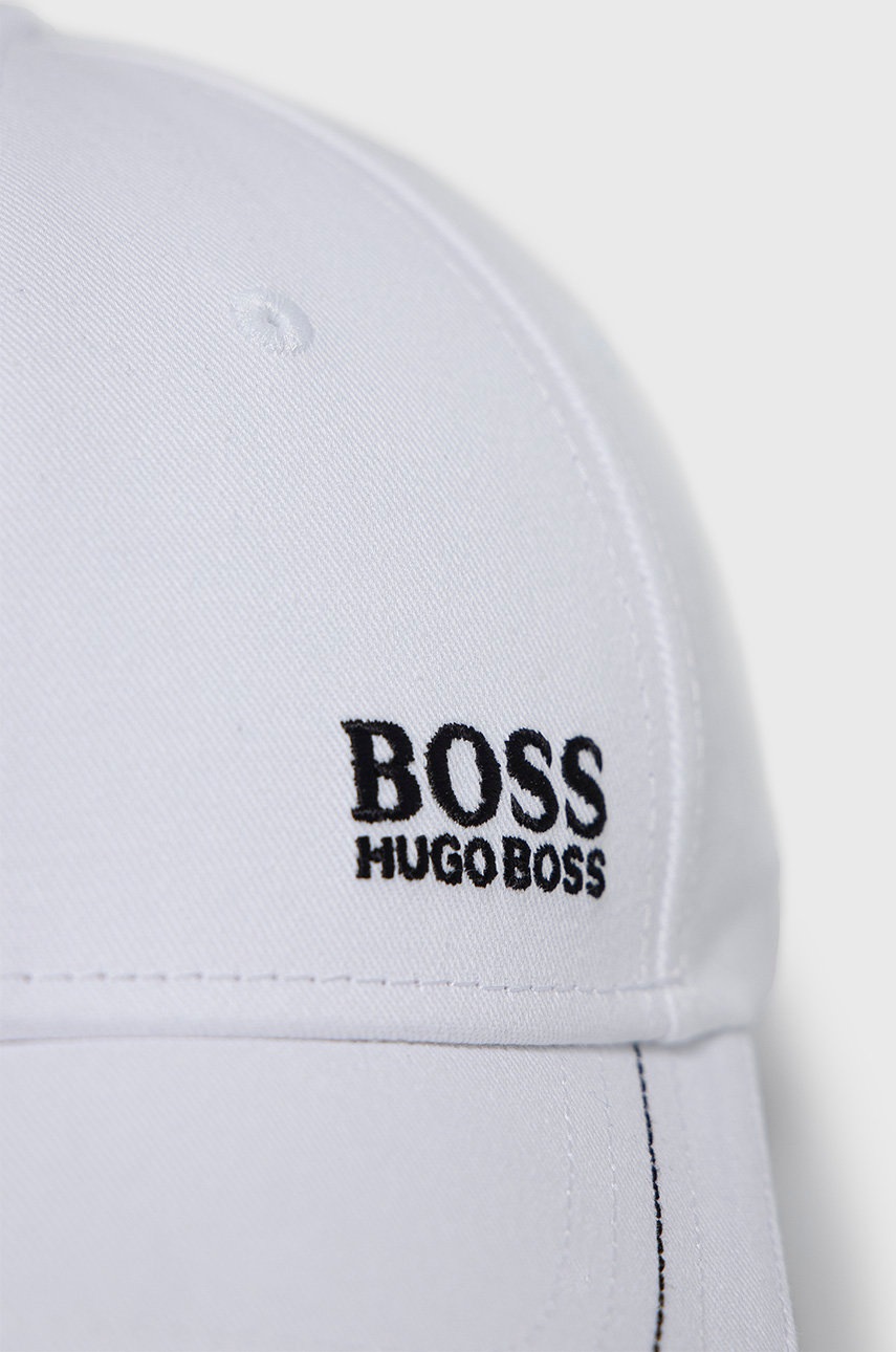 

Кепка Boss колір білий з аплікацією