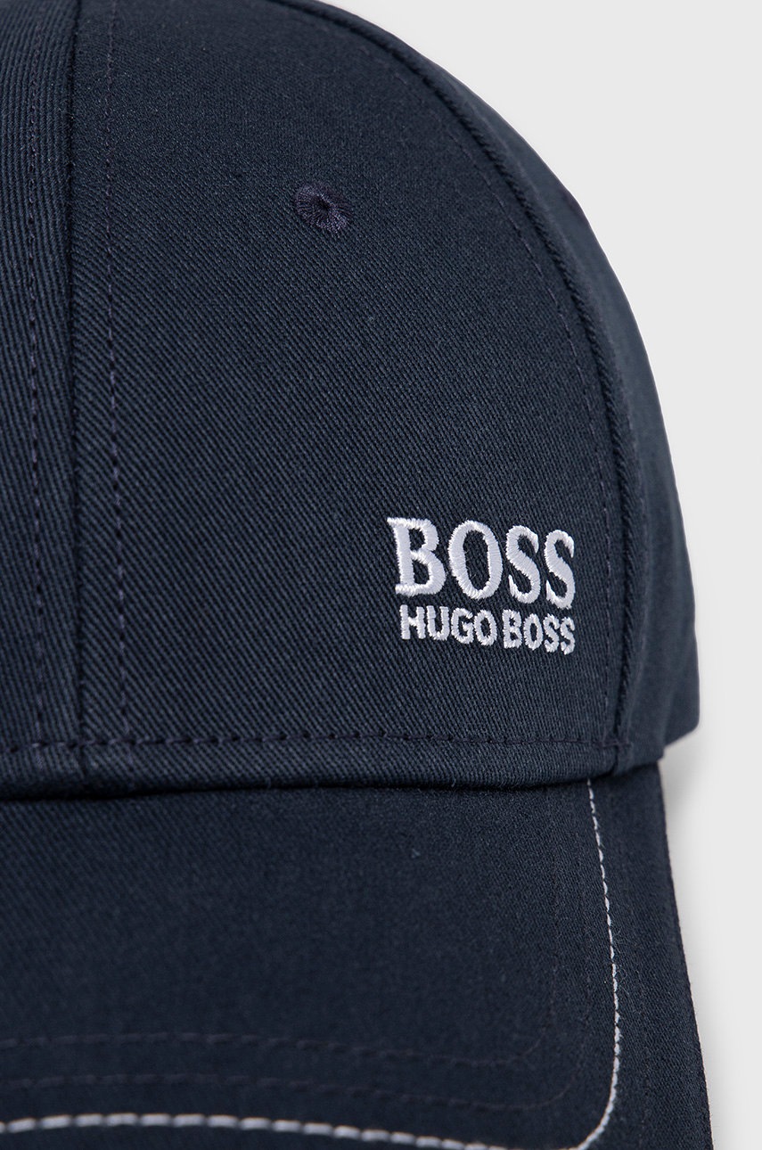 

Кепка Boss колір синій з аплікацією