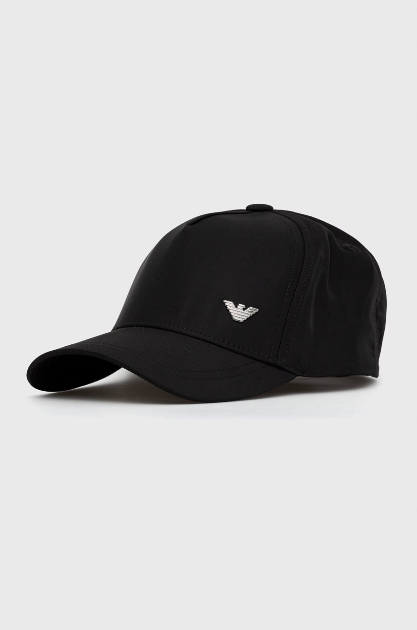 Emporio armani căciulă culoarea negru, material neted