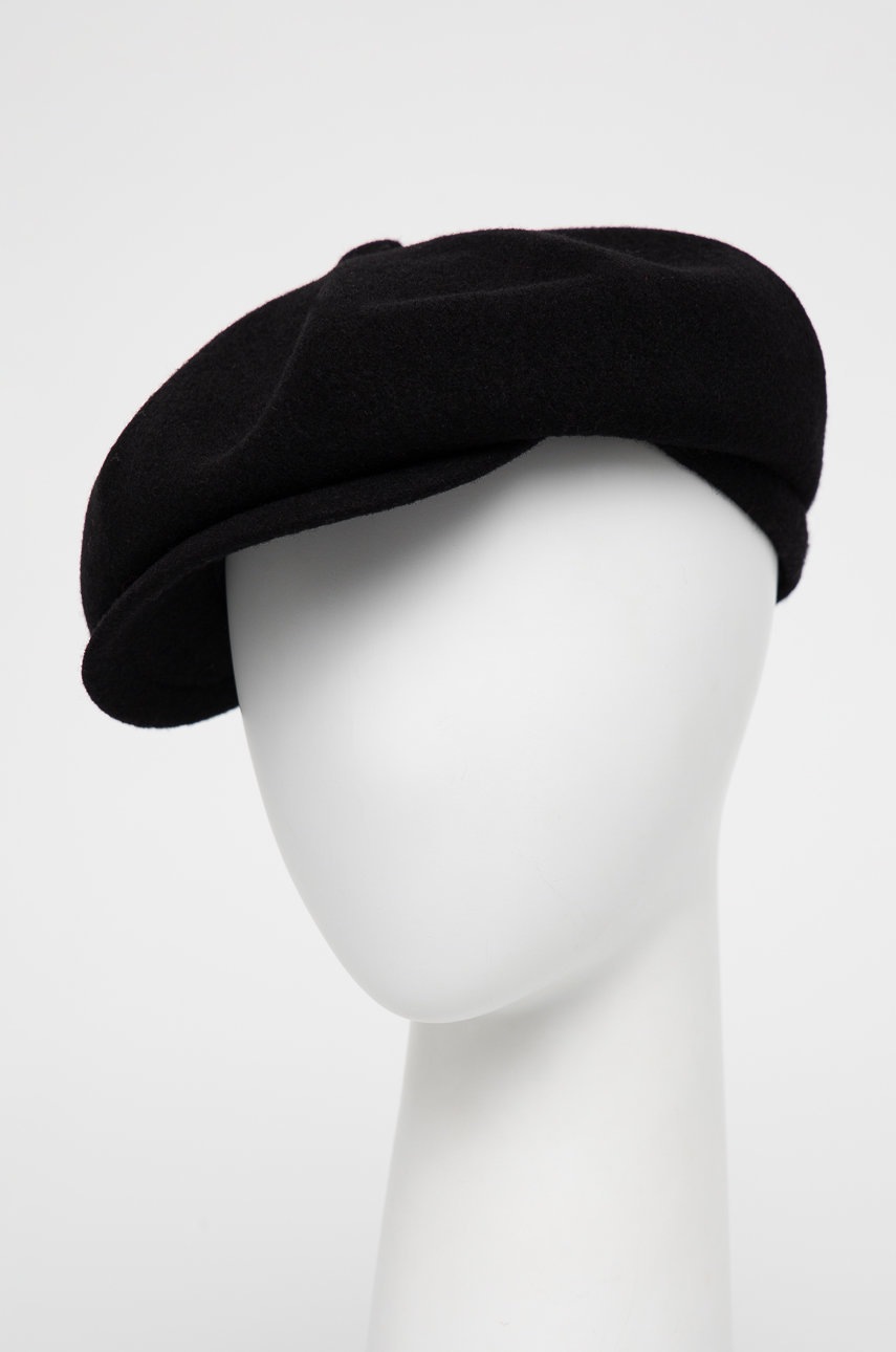 Kangol Kaszkiet kolor czarny wełniany