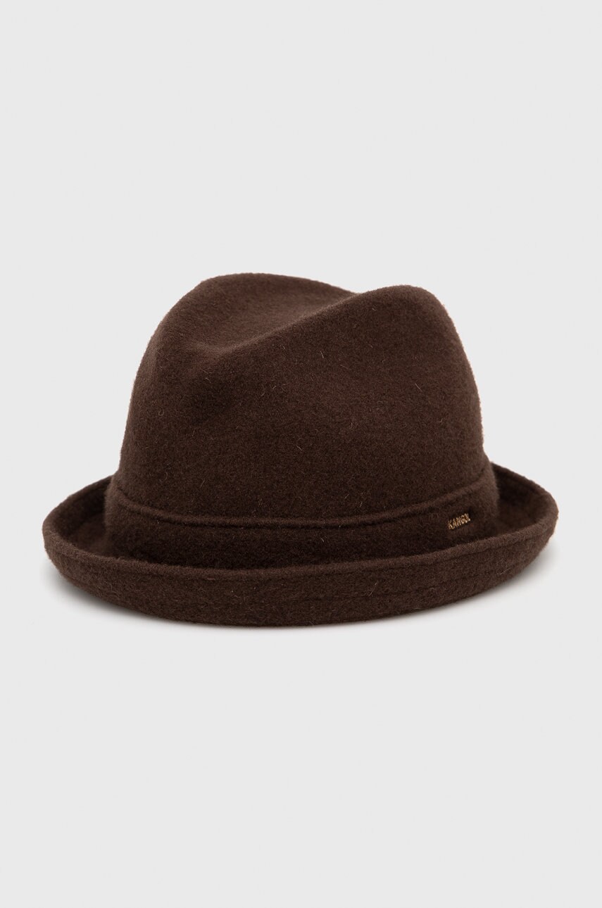 Levně Klobouk Kangol hnědá barva, vlněný