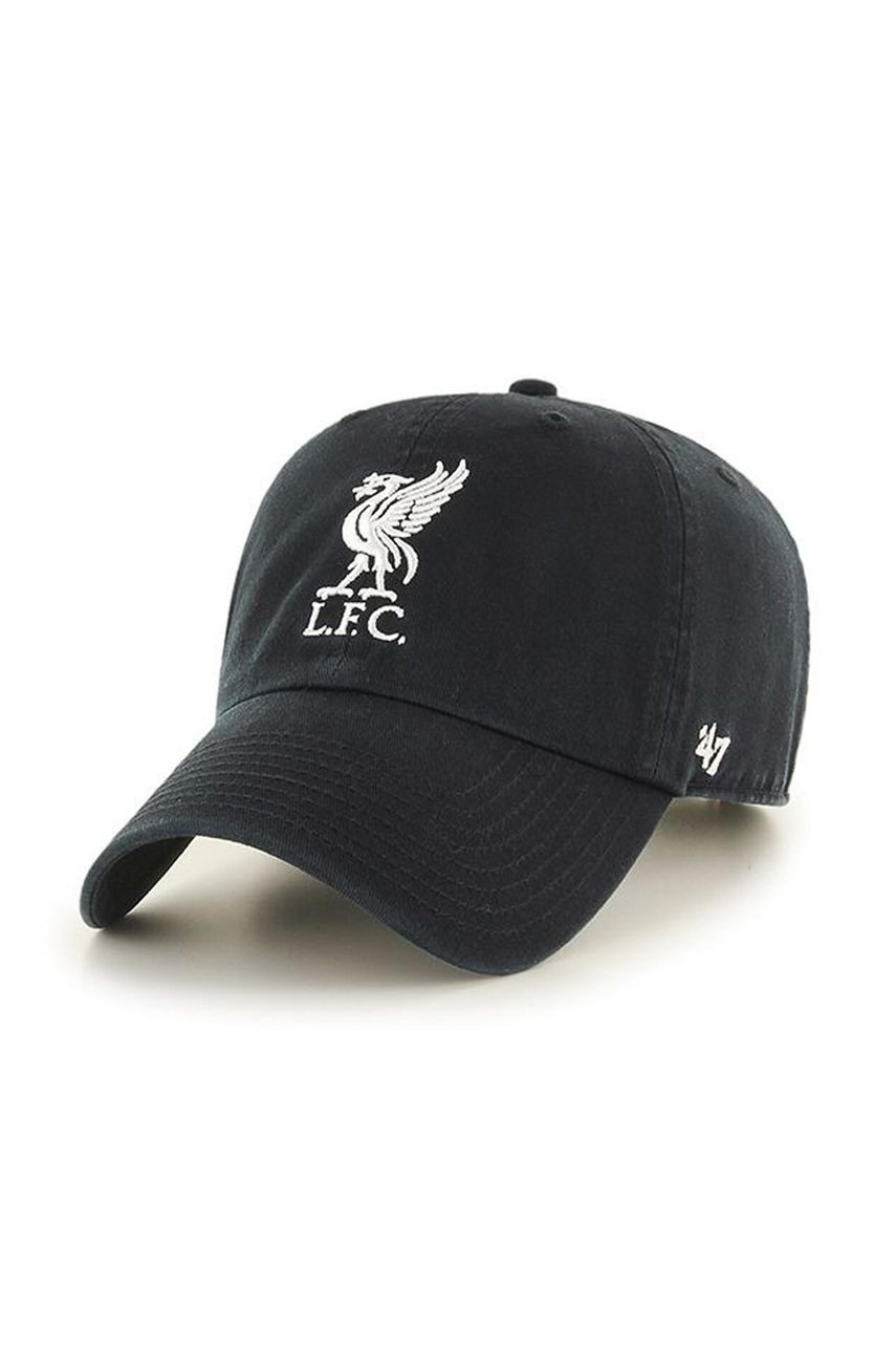 47brand șapcă EPL Liverpool Culoarea Negru, Cu Imprimeu