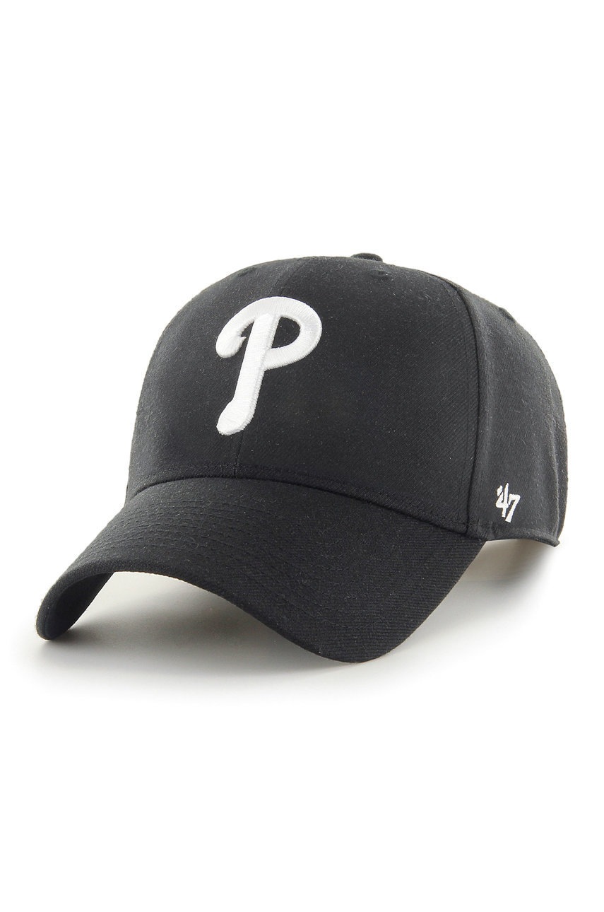 47brand șapcă MLB Philadelphia Phillies culoarea negru, cu imprimeu