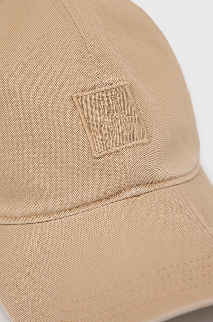 

Хлопковая кепка Marc O'Polo цвет бежевый однотонная