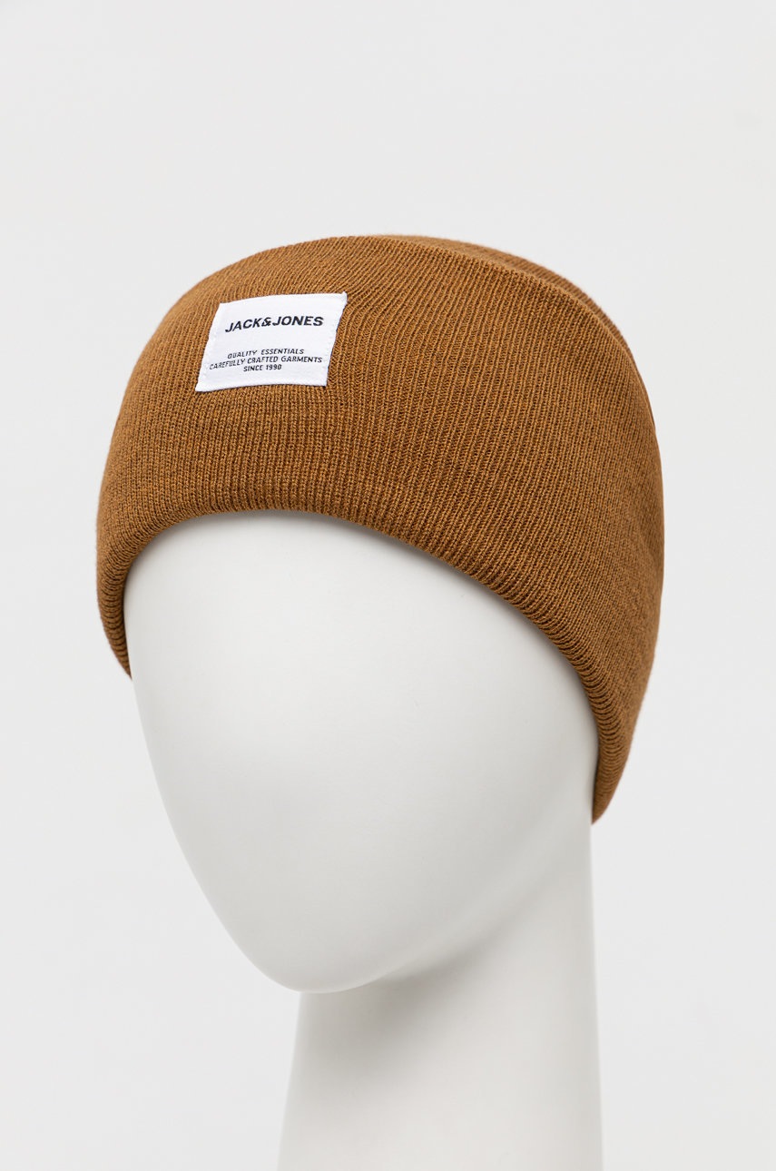 

Шапка Jack & Jones цвет коричневый
