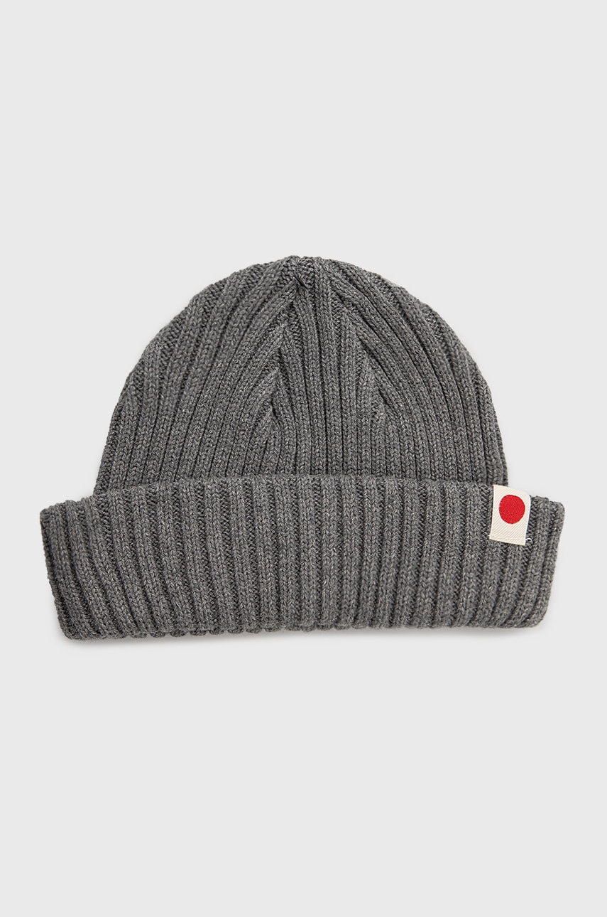 Jack & jones caciula din bumbac culoarea gri, bumbac