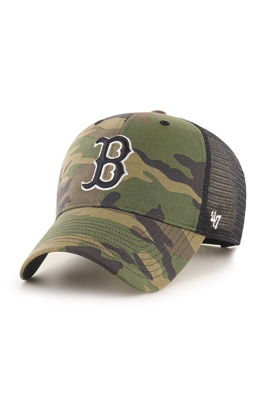 E-shop Čepice 47brand Boston Red Sox zelená barva, vzorovaná