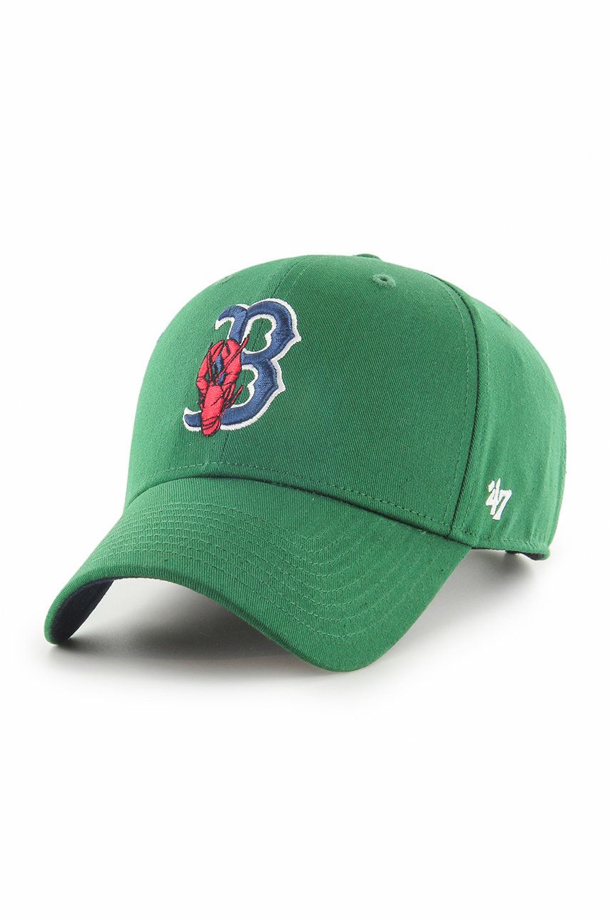 47brand czapka Boston Red Sox kolor zielony z aplikacją