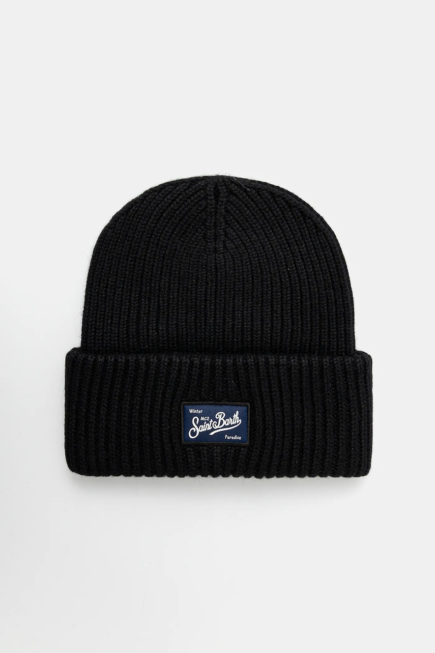 MC2 Saint Barth caciula de lana culoarea negru, de lana, din tricot gros