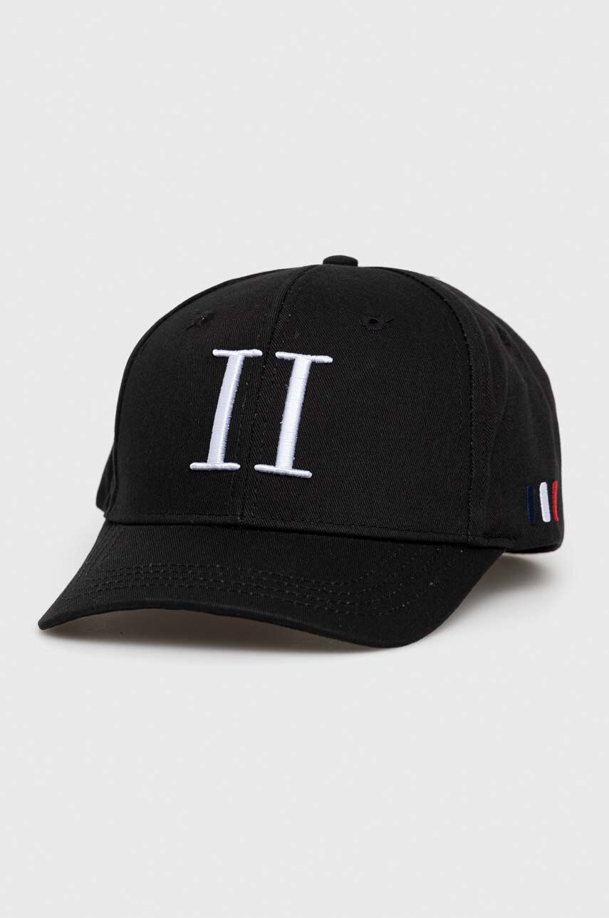 Les Deux șapcă de baseball din bumbac culoarea negru, cu imprimeu